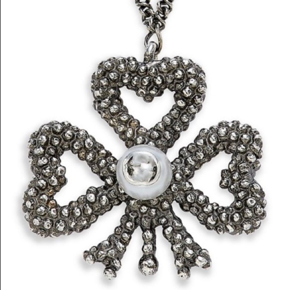 Gucci Sterling Silver Pendant Necklace New authentic clover - Picture 5 of 11